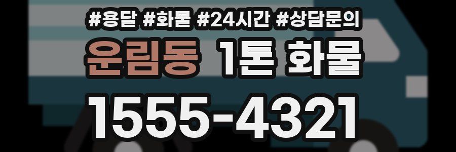 운림동 1톤 화물