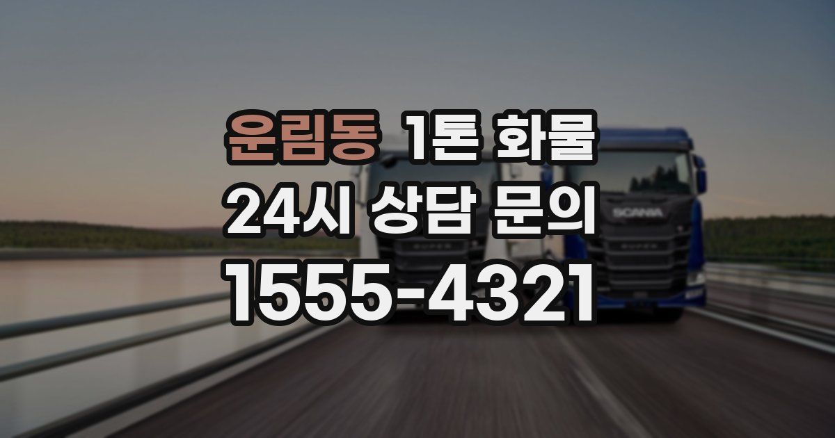 운림동 1톤 화물