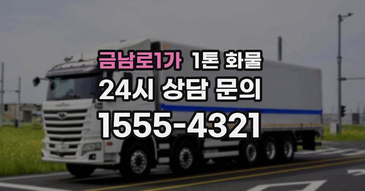 금남로1가 1톤 화물