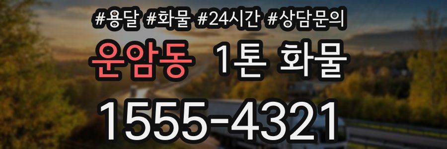 운암동 1톤 화물