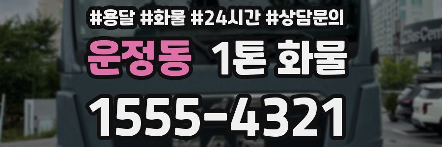 운정동 1톤 화물