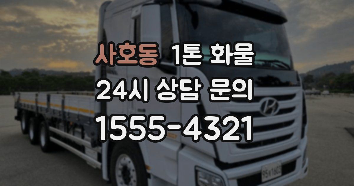 사호동 1톤 화물