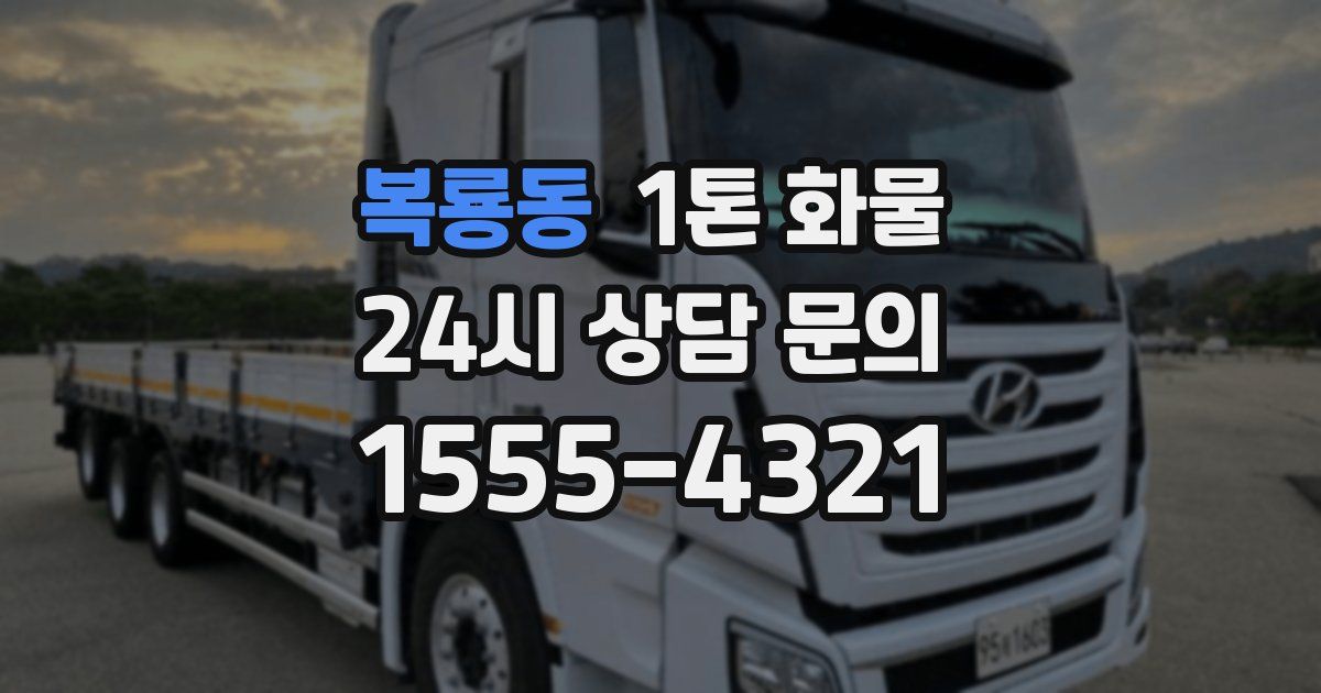 복룡동 1톤 화물