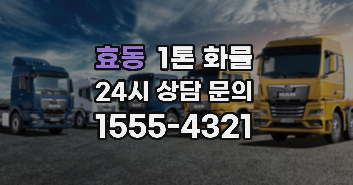 효동 1톤 화물