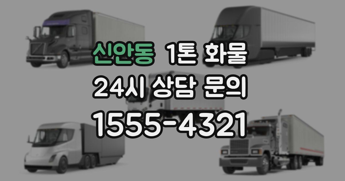 신안동 1톤 화물