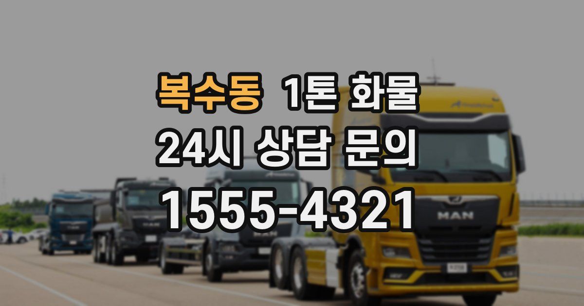 복수동 1톤 화물
