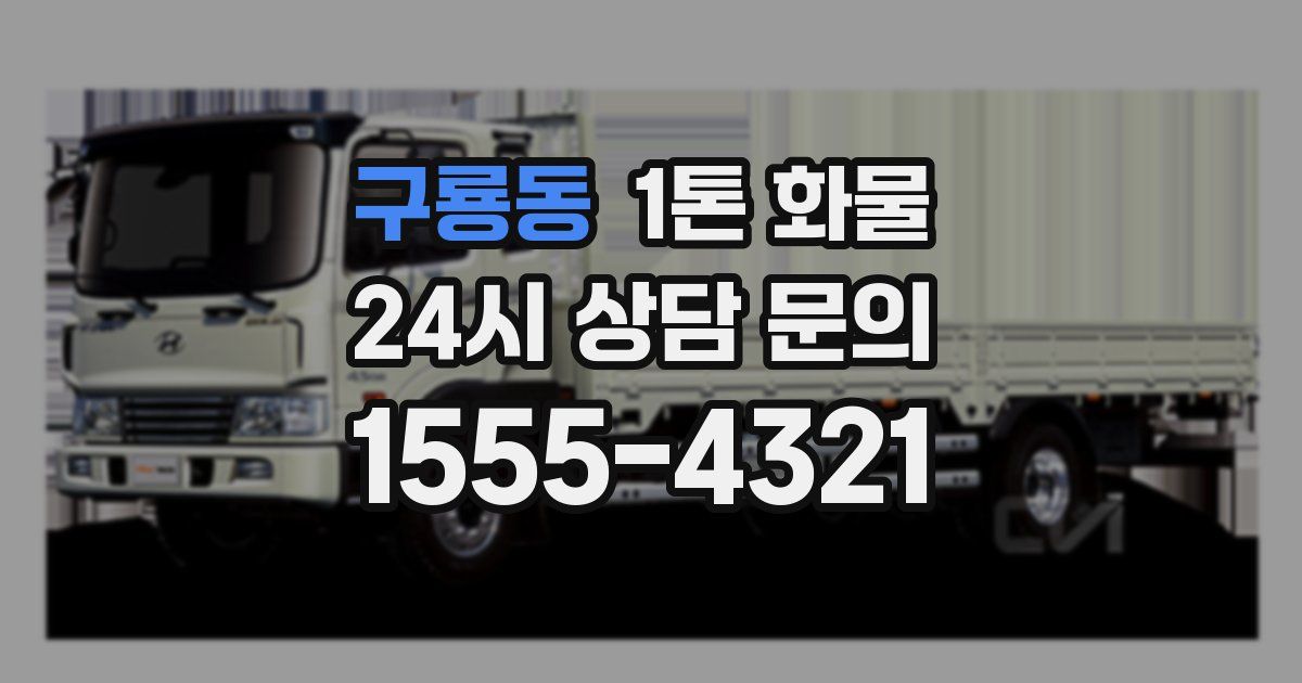 구룡동 1톤 화물