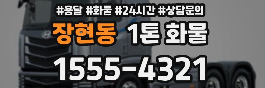 장현동 1톤 화물