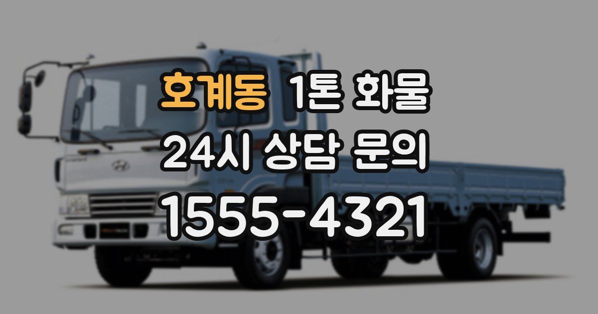 호계동 1톤 화물