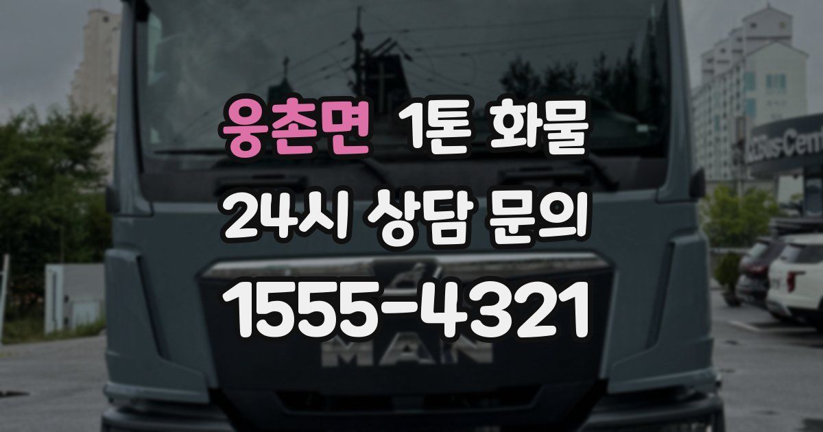 웅촌면 1톤 화물
