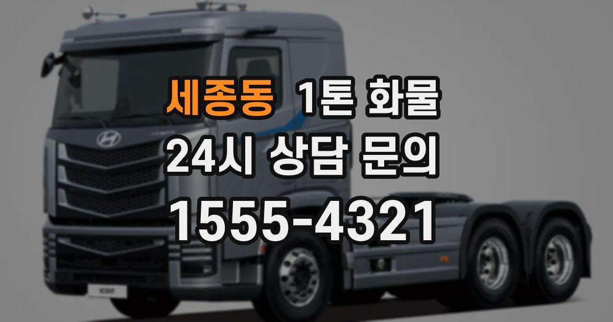 세종동 1톤 화물