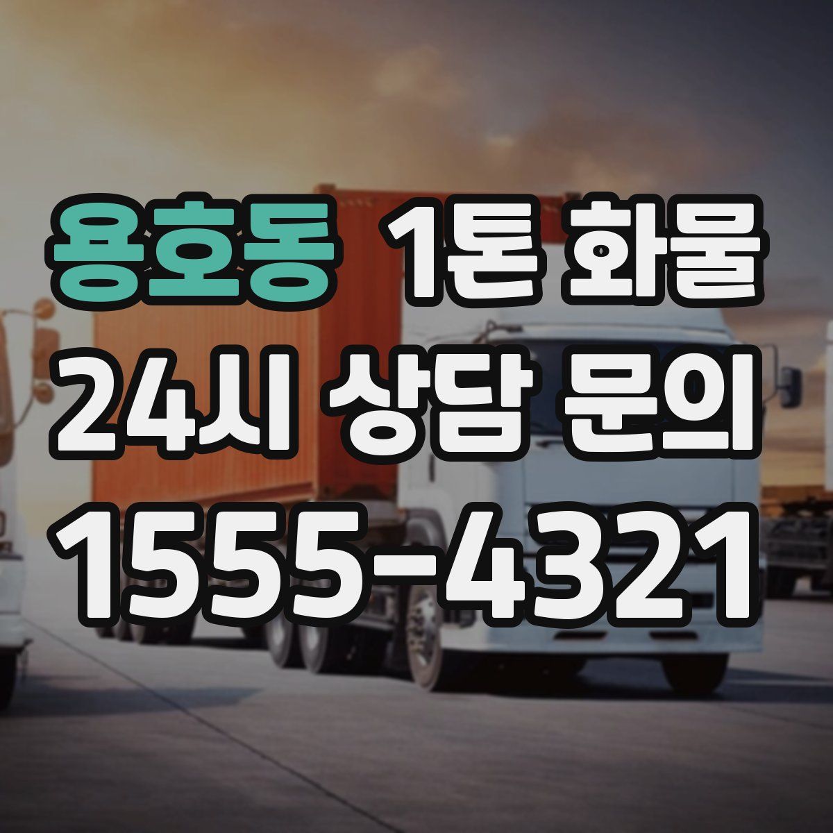 용호동 1톤 화물