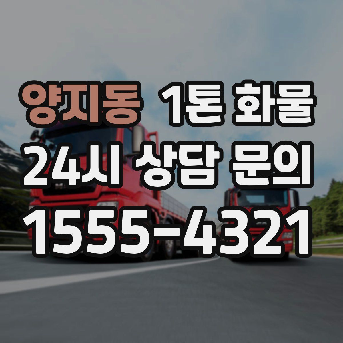양지동 1톤 화물