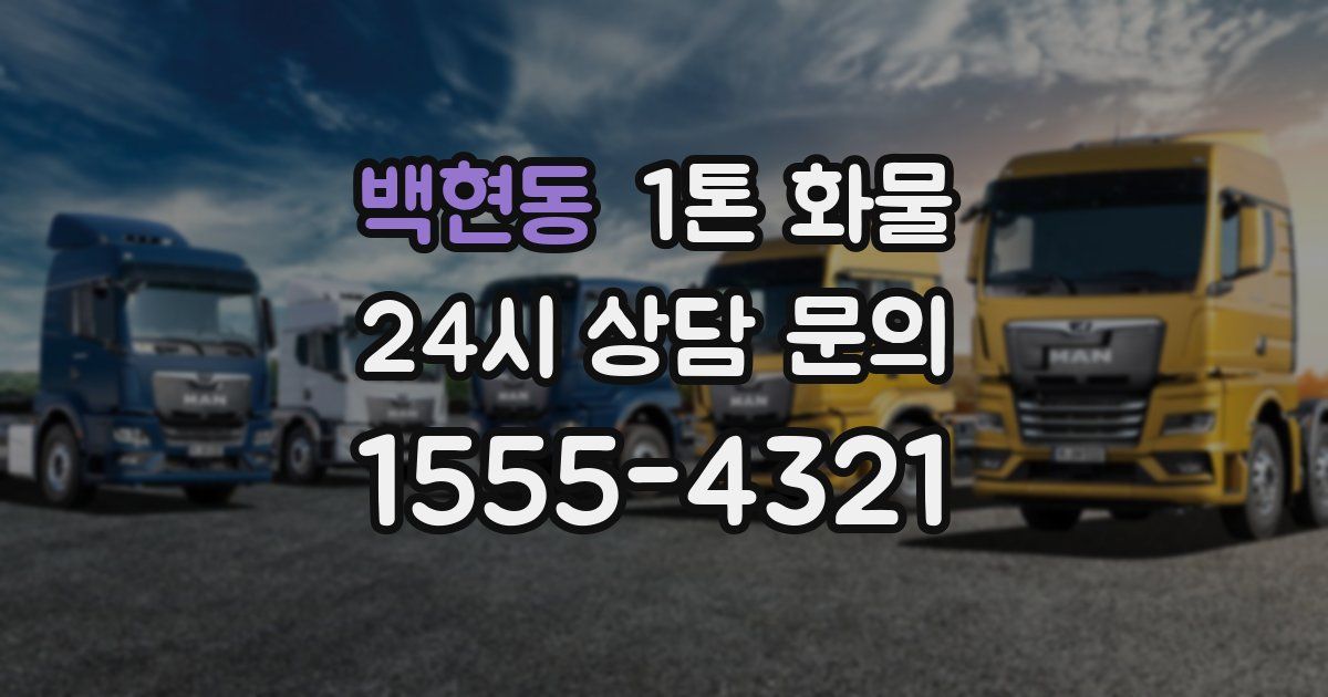 백현동 1톤 화물