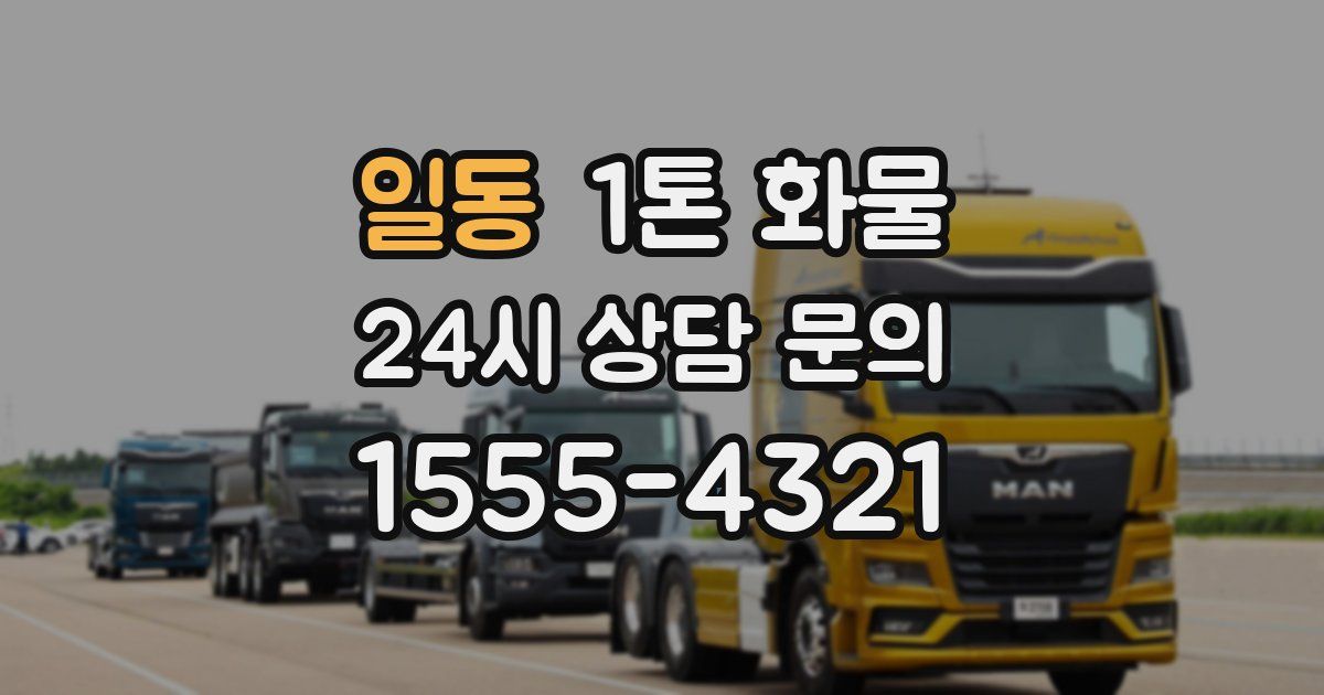 일동 1톤 화물