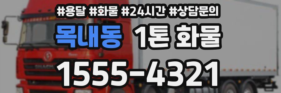 목내동 1톤 화물