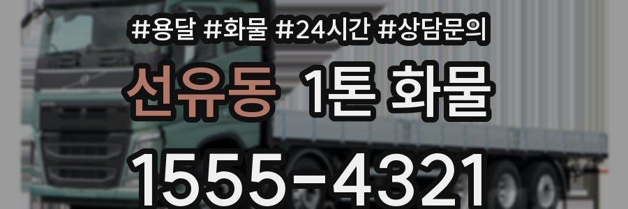 선유동 1톤 화물