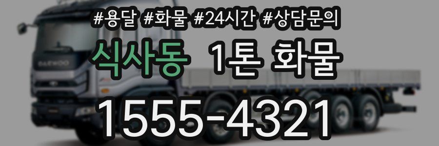 식사동 1톤 화물