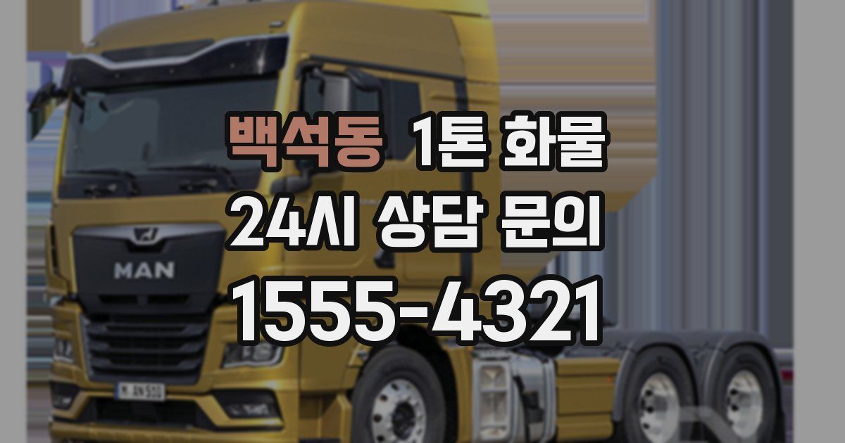 백석동 1톤 화물