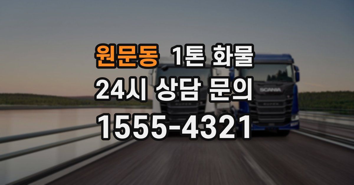 원문동 1톤 화물