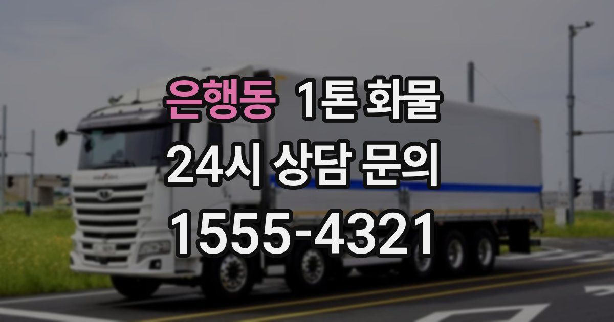 은행동 1톤 화물