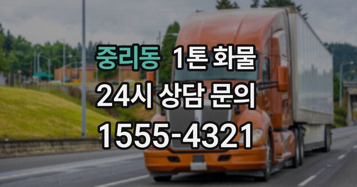 중리동 1톤 화물