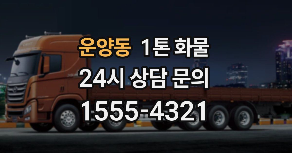 운양동 1톤 화물
