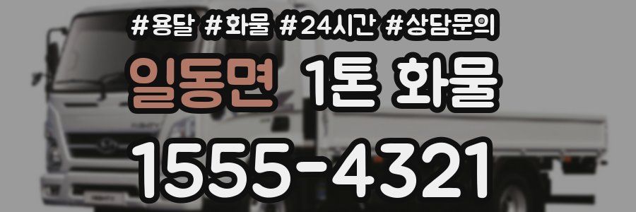 일동면 1톤 화물