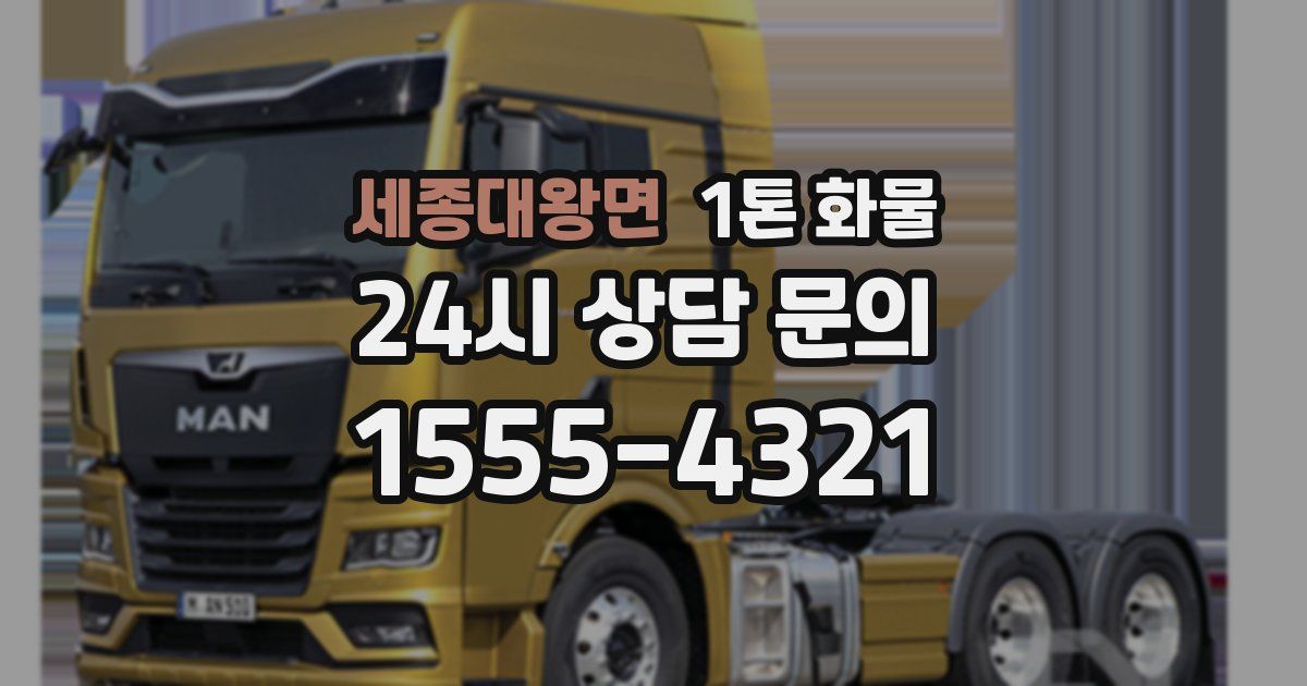 세종대왕면 1톤 화물