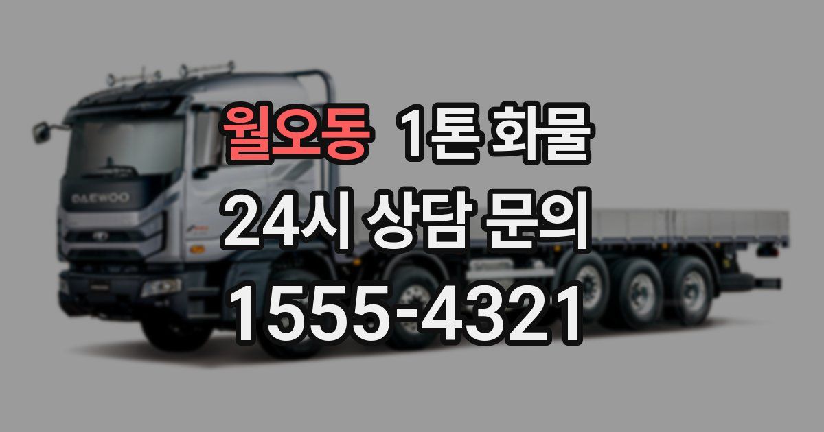 월오동 1톤 화물