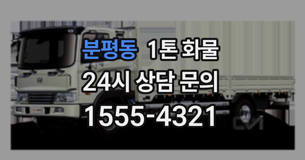 분평동 1톤 화물
