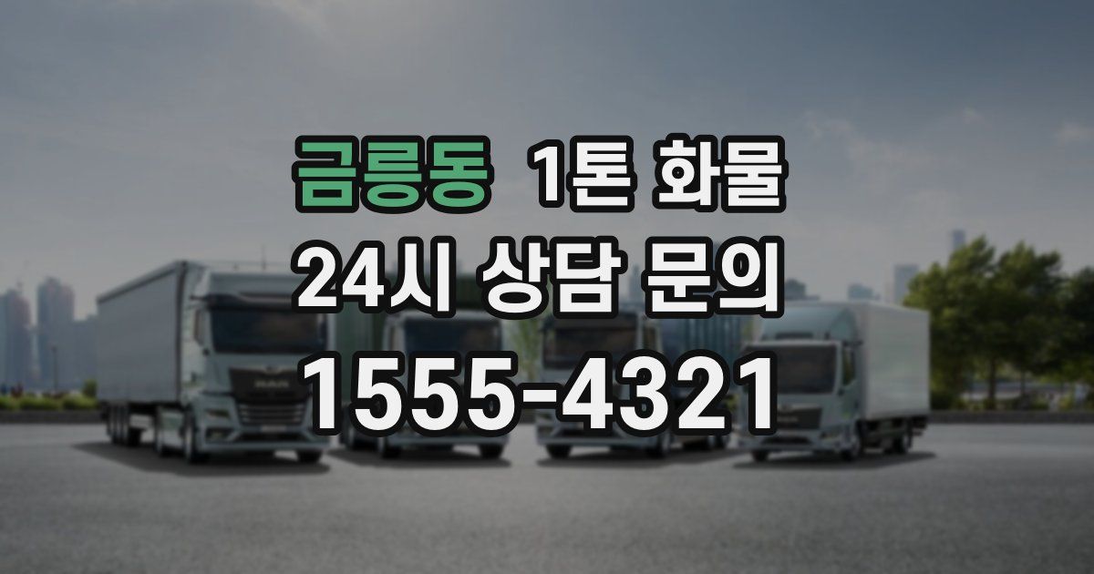 금릉동 1톤 화물