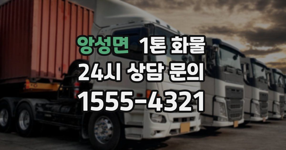 앙성면 1톤 화물