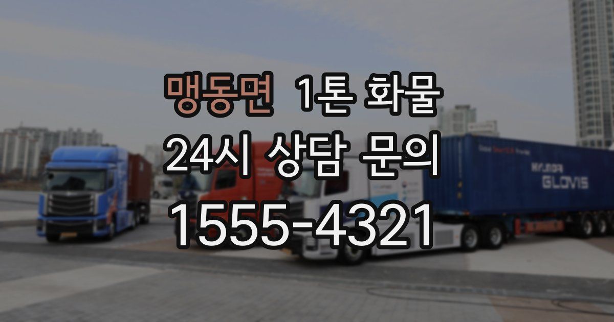 맹동면 1톤 화물