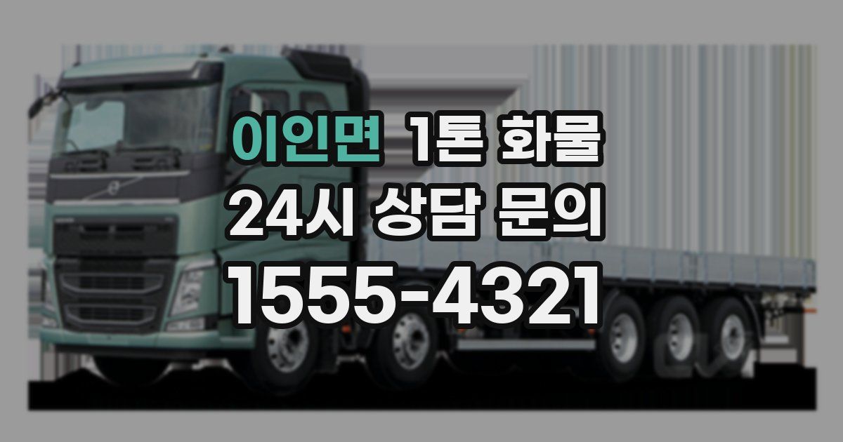 이인면 1톤 화물