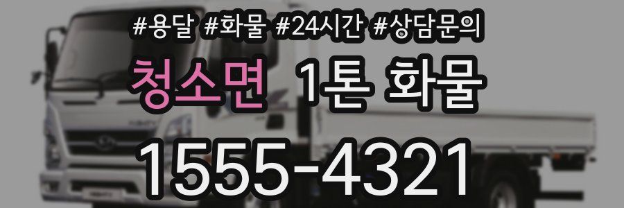 청소면 1톤 화물