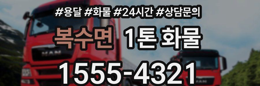 복수면 1톤 화물