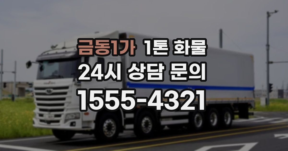 금동1가 1톤 화물