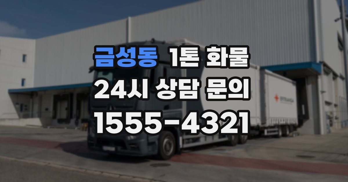 금성동 1톤 화물