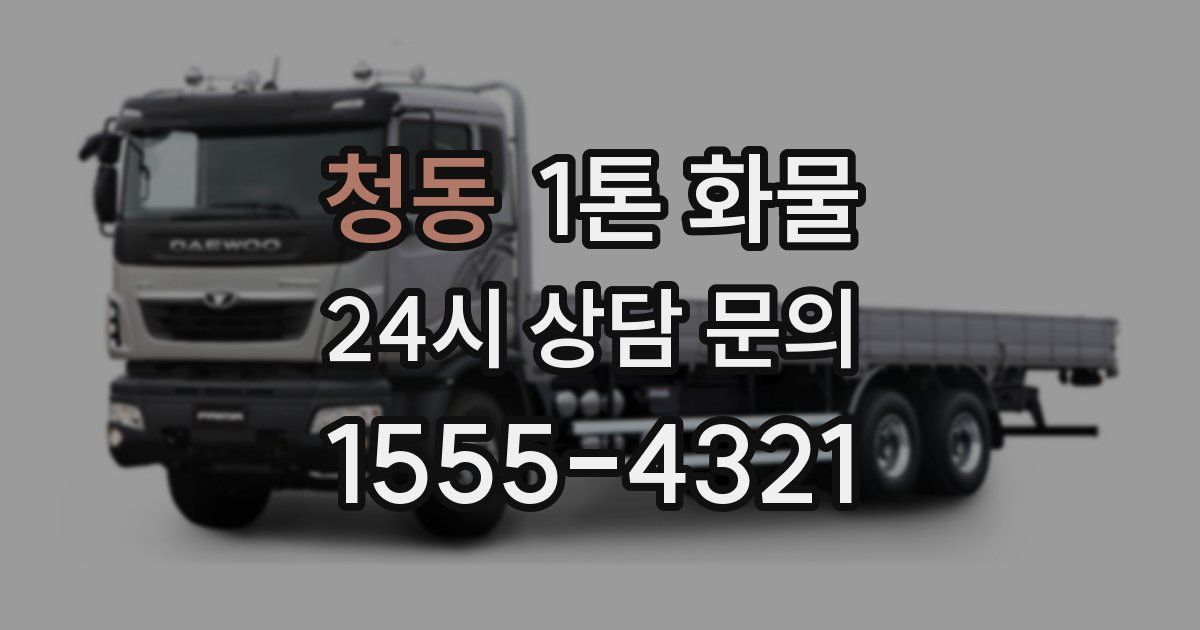 청동 1톤 화물