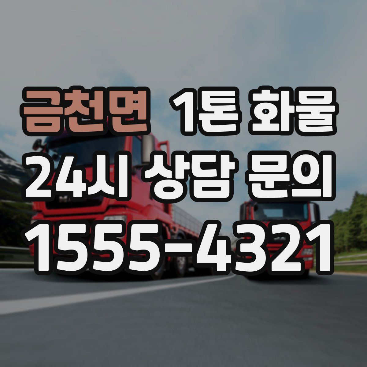 금천면 1톤 화물