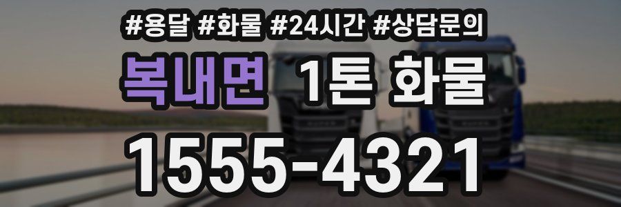 복내면 1톤 화물