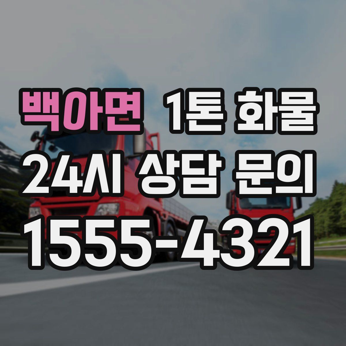 백아면 1톤 화물