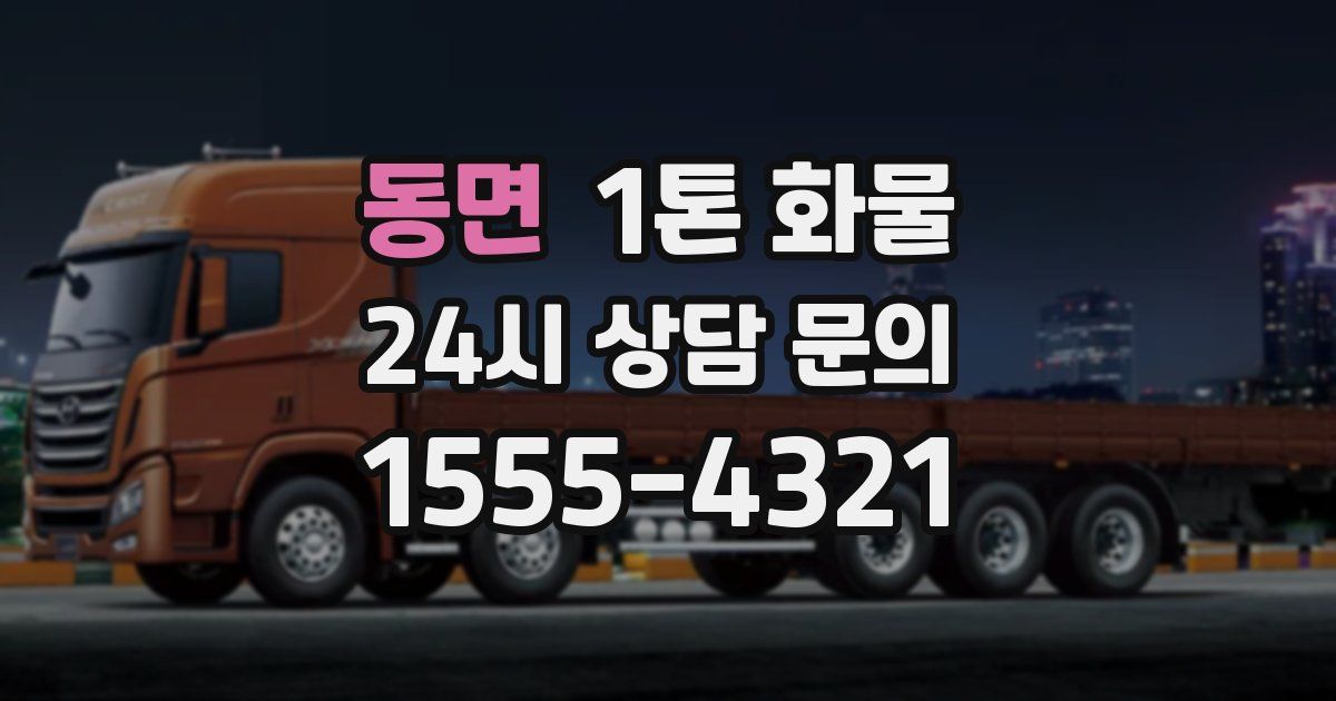 동면 1톤 화물