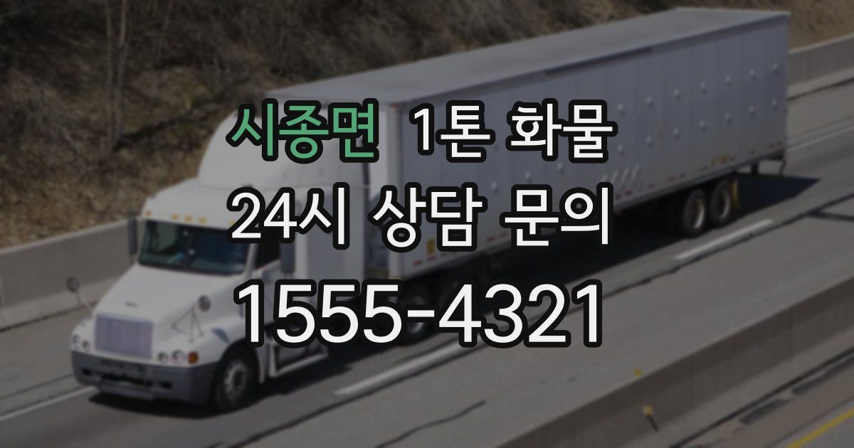 시종면 1톤 화물