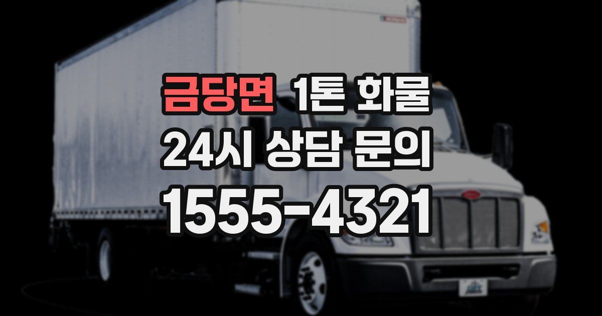 금당면 1톤 화물