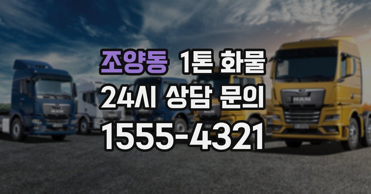 조양동 1톤 화물