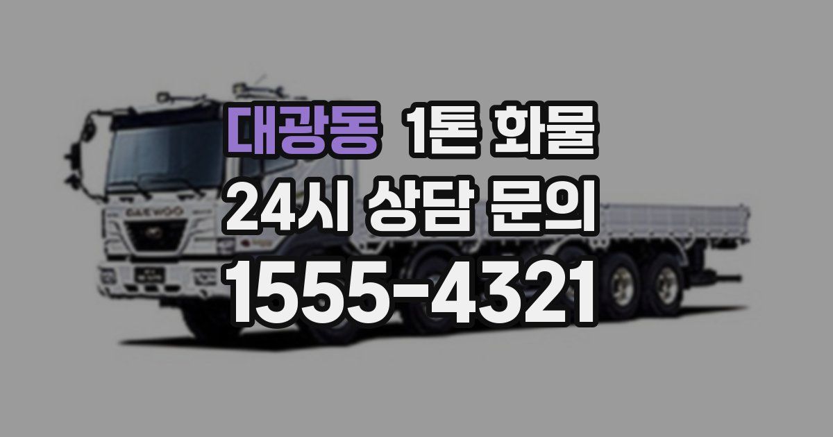 대광동 1톤 화물