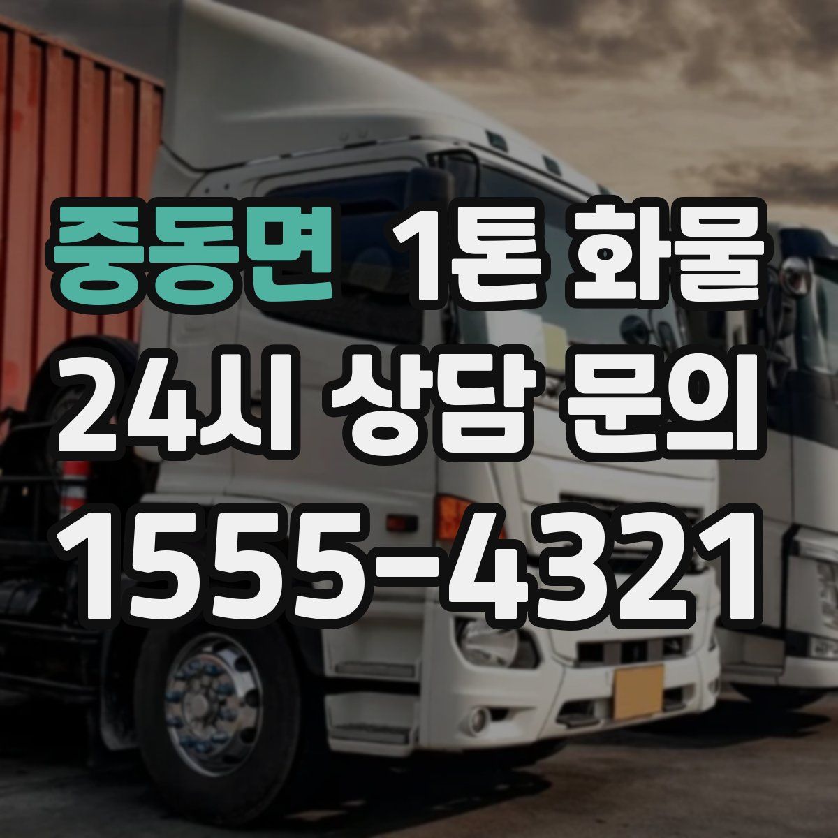 중동면 1톤 화물
