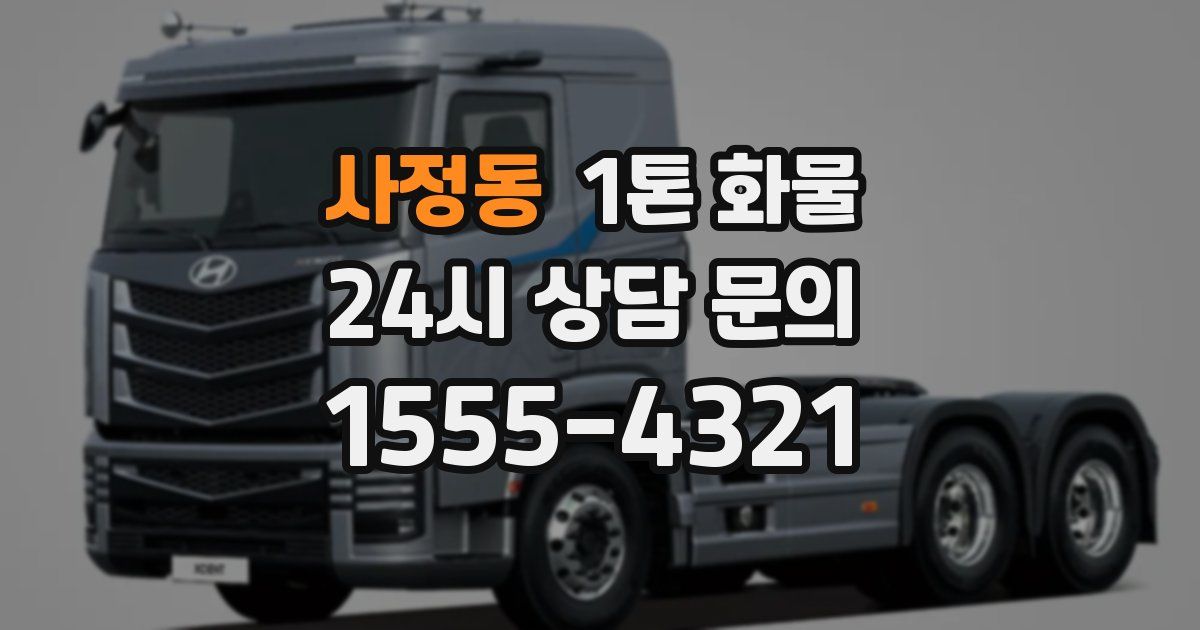 사정동 1톤 화물